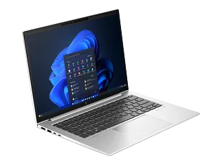 HP EliteBook 845 G11 14Inch NaturalSilver NT IRcam FPR CoreSet Win11 WhiteBG FrontRightOpen M1548597 12458